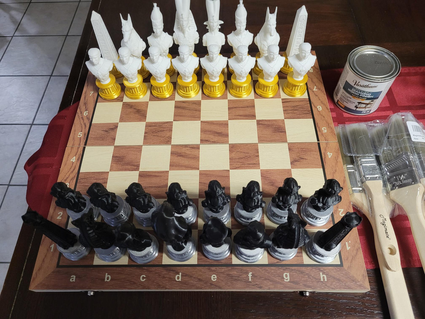 Egyptian dead mummies chess game