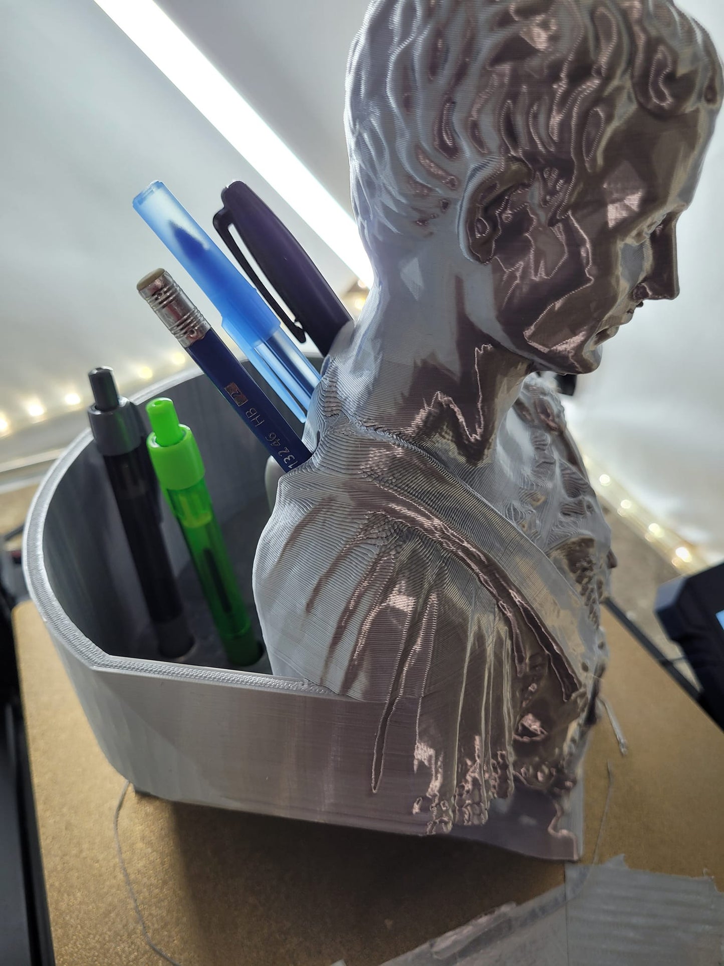 Julius Caesar pencil holder statuette