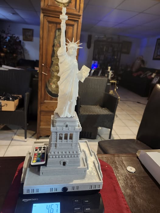 Illuminated Statue of Liberty
